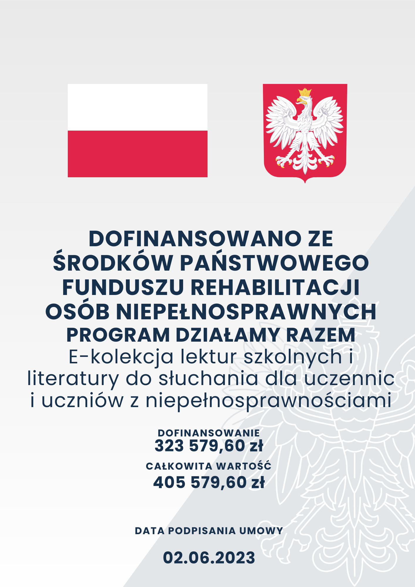 Plakat informacyjny Flaga i godło RP